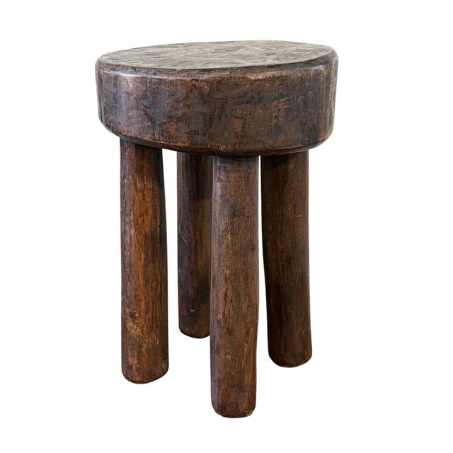 African Vintage Carved Wood Milk Stool Hehe Gogo People Tanzania 12"h For Sale In New York - Image 6 of 8