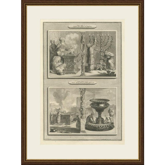 This original copper engraving from Pieter Mortier's illustrated Bible, published in Amsterdam circa 1700, shows two Old...