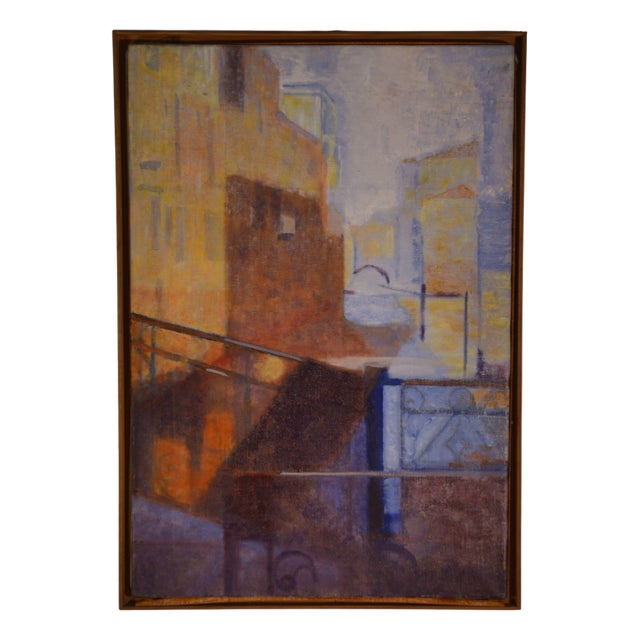 Monique Breton-Prouté Dite Pehem, Abstract Scene of Venice, 1970s, Print For Sale