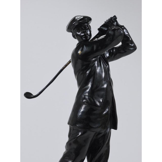 Golf Player Harry Vardon Bronze Statue by Richard Thuss, Vienna, 1925 For Sale - Image 10 of 18