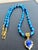 2020s Artisan Handcrafted Lapis Lazuli Pendant Necklace in Blue Chalcedony and Golden Hematite For Sale - Image 5 of 15