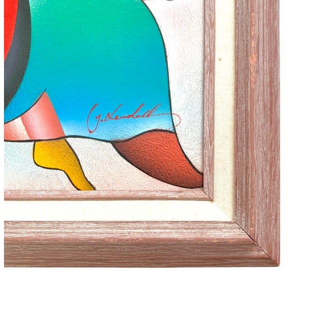 Late 20th Century Abstract Painting Signed G. Kendall Expressionist Contemporary Vintage Art Decor For Sale In Tulsa - Image 6 of 7