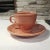 1950s Fiesta Ware Rose Tea Cup & Saucer Set by Homer Laughlin Pottery- 4 Pieces For Sale - Image 4 of 13