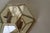 Hexagonal Gold-Plated Flush Mount or Wall Lamp with Faceted Glass, Italy, 1980s For Sale - Image 13 of 18