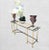 Brass Vintage Italian Brass Hooved Feet Glass Top Mid Century Modern Traditional Console Table For Sale - Image 8 of 11