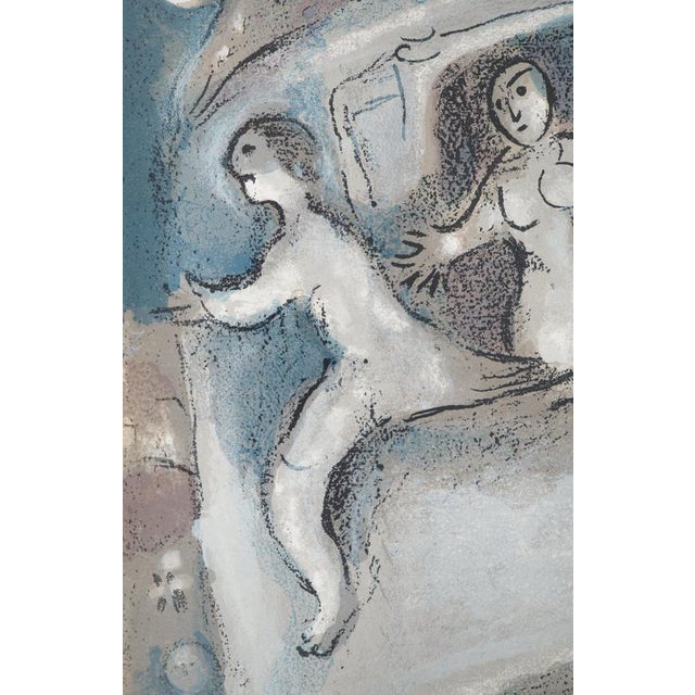 Modern Marc Chagall, The Bible: The Flight of David, Original Lithograph For Sale - Image 3 of 6