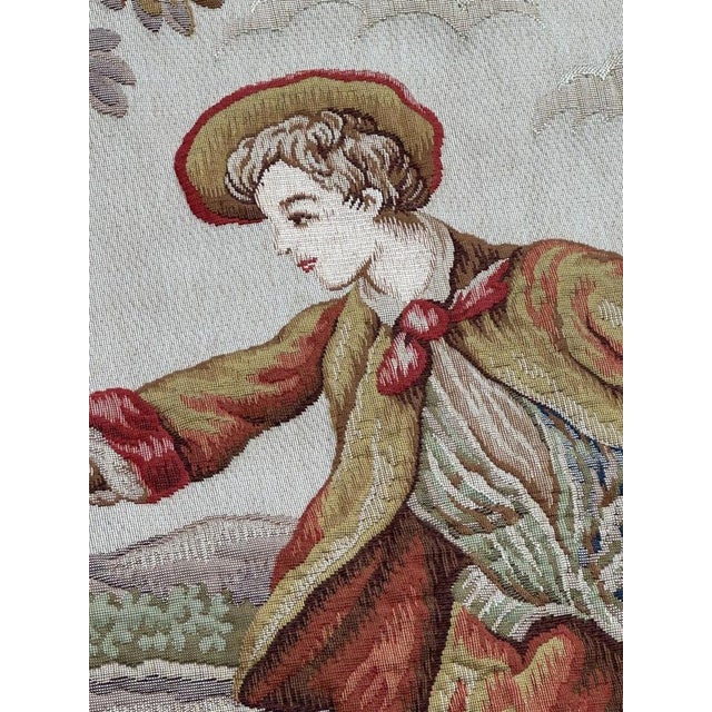 Mid-Century France Aubusson Jaquar Tapestry, 1960s For Sale - Image 6 of 18