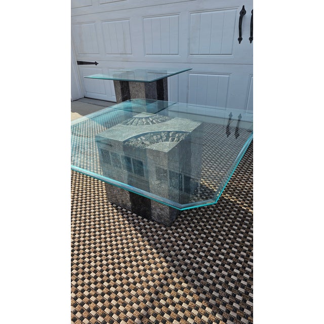 1980s Attributed Maitland-Smith Tessellated StoneTable Set For Sale - Image 16 of 18
