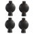 Coffee Mini Sphere Vase Bubl by 101 Copenhagen, Set of 4 For Sale - Image 4 of 4