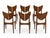 1970s Mid Century Style Solid Walnut Butterfly Dining Chairs - Set of 6 For Sale - Image 5 of 5