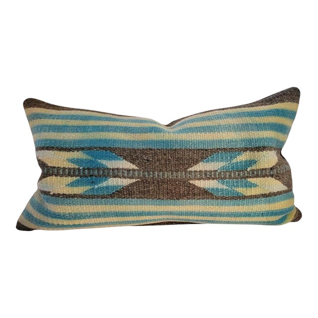 1940s Wool Striped Bolster Pillow For Sale