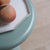 Round Sage Green Side Table with Baluster Detailing Metal For Sale - Image 3 of 5