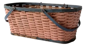 Antique American Splint Weave Gathering Basket