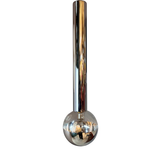 Big Globe Hanging Lamp in Chrome by Motoko Ishii for Staff For Sale