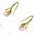 Contemporary Dainty Gold Vermeil & Pearl Design Statement Earrings, A Pair For Sale - Image 3 of 6