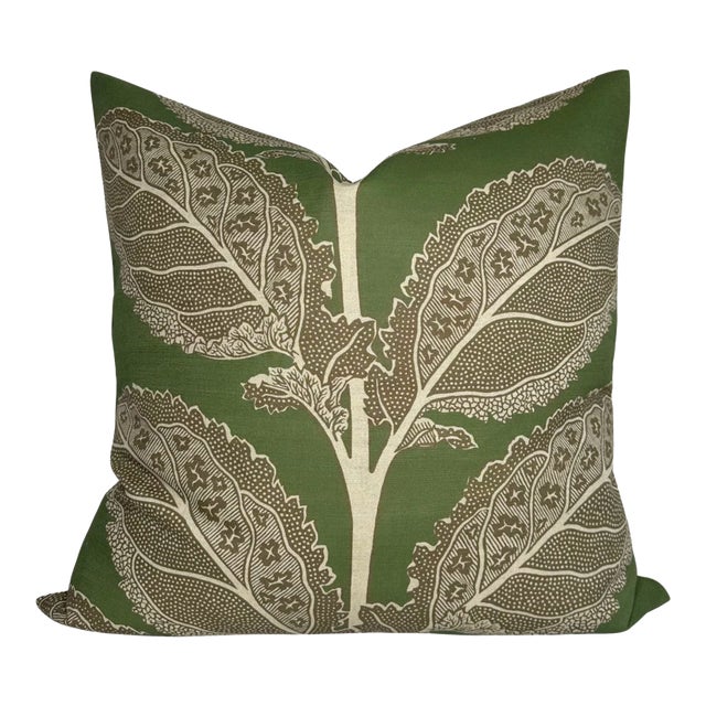 Lacinato Pillow Cover in Green, 20x20 Pillow For Sale