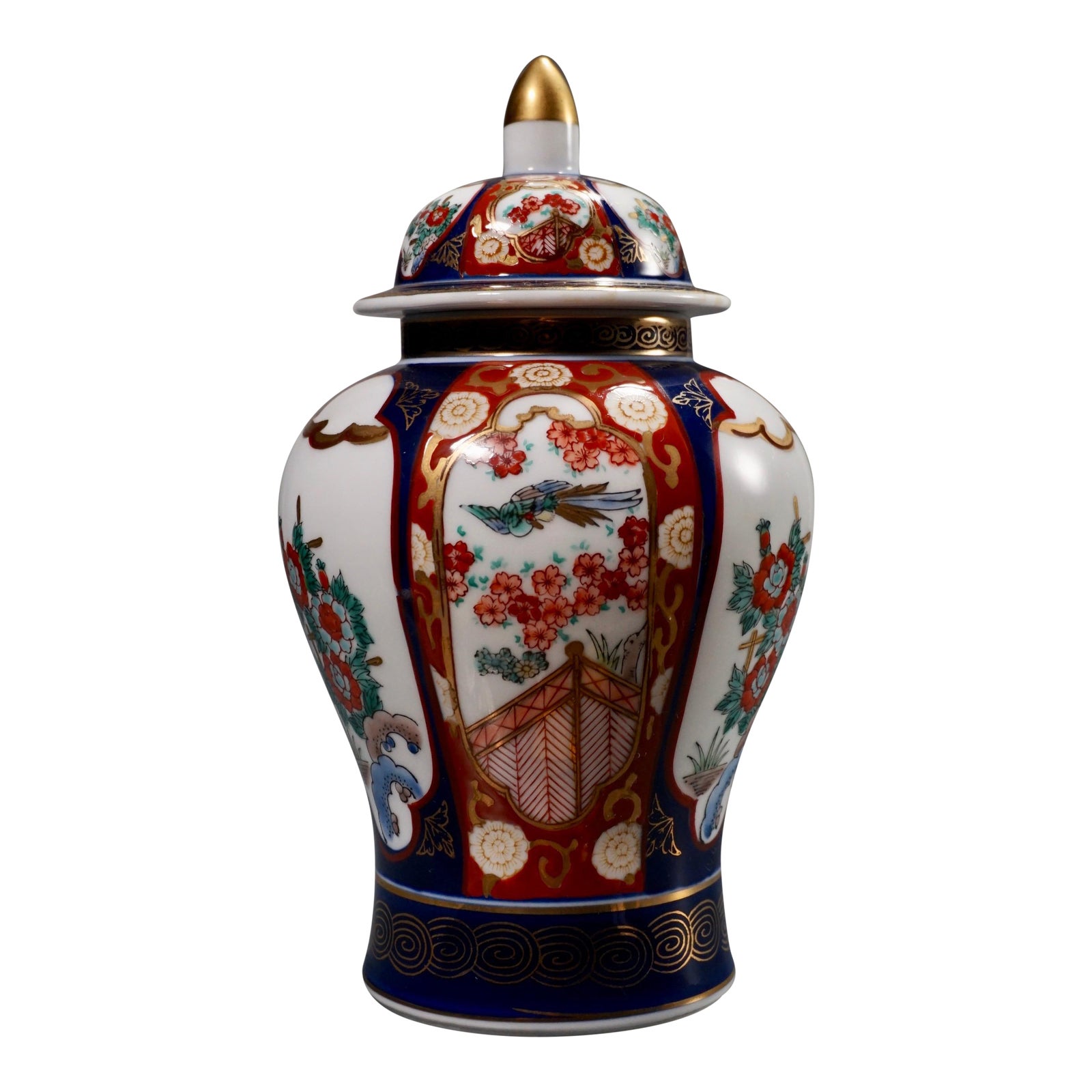 Japanese Gold Imari Hand Painted Ginger Jar Chairish