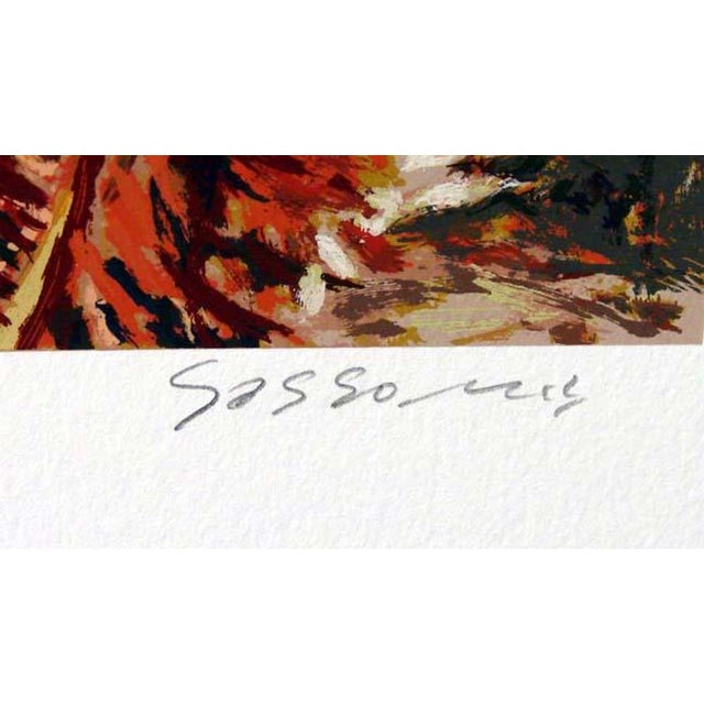 Impressionist Marco Sassone Rio Secondo Serigraph 1990 Hand Signed Art For Sale - Image 3 of 3