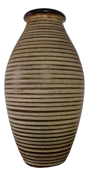 Large 742/60 Floor Vase in Brown & Beige Patterned Ceramic from Dümler & Breiden, 1970s