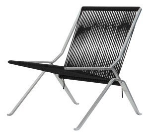Vintage Black Flagline PK 25 Chair by Poul Kjærholm for Fritz Hansen, 1950s