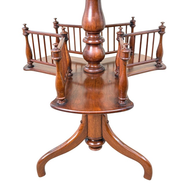 Antique Circular Occasional Book Table in Burr Walnut, 1870 For Sale - Image 10 of 13