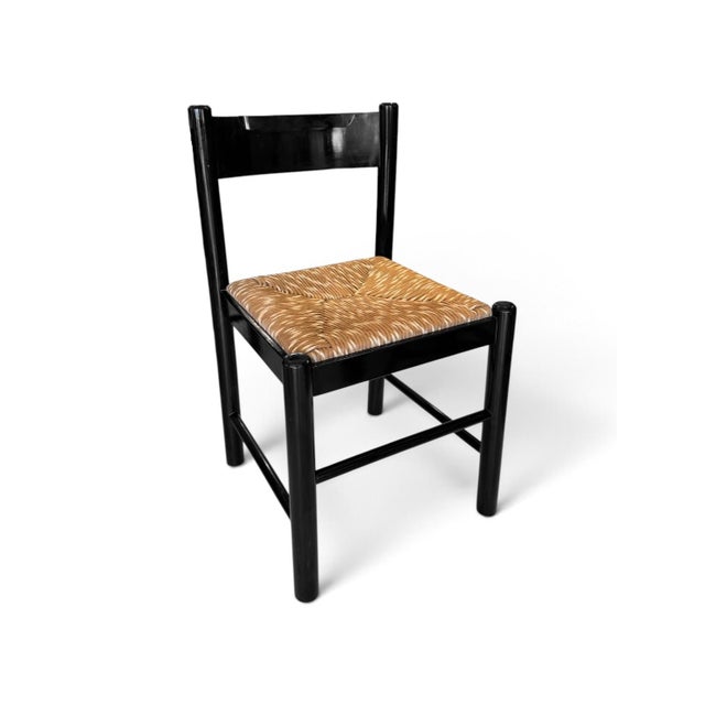 Carimate Dining Suite, in Rush and Black Ebony by Vico Magistretti for Habitat, 1964, Set of 5 For Sale - Image 11 of 15