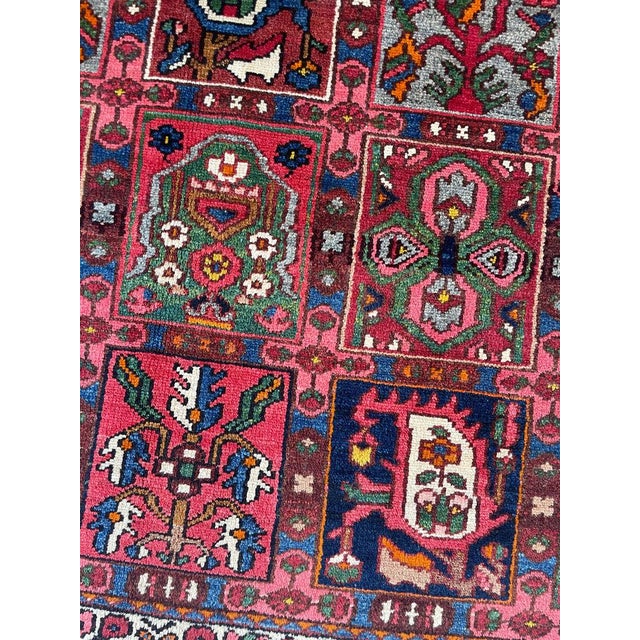 Semi-Antique Persian Bakhtiari with Iconic Garden Design Rug 7.2 x 10.7 For Sale - Image 9 of 11