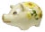 Mid-Century Large Ceramic Italian Hand-Painted Floral Design Piggy Bank For Sale