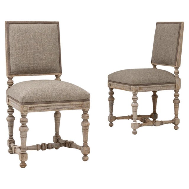 1900s French Louis XVI Upholstered Chairs - A Pair For Sale - Image 15 of 18
