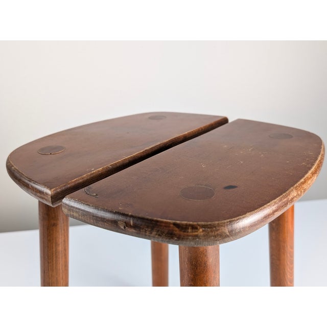 Wood Wooden Stools by Pierre Gautier Delaye, France, 1960s, Set of 2 For Sale - Image 7 of 18