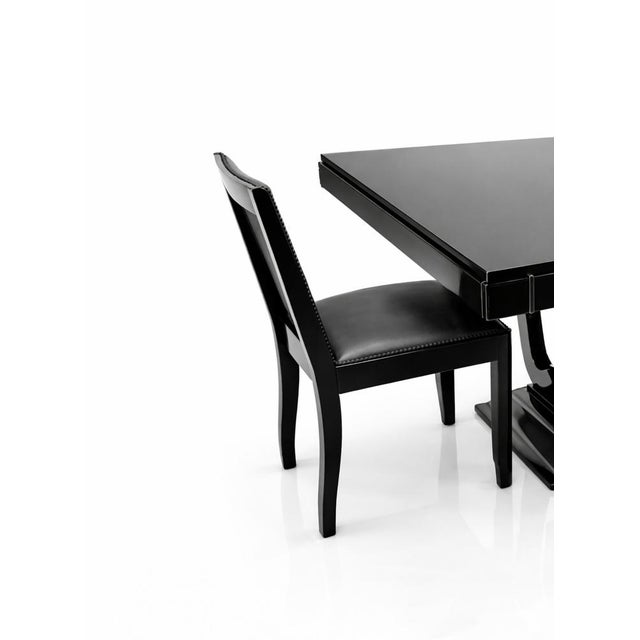 Art Deco Black Lacquer Dining Table with Extensions, 1930s For Sale - Image 5 of 12