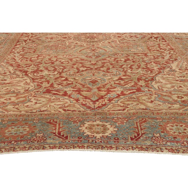 Antique Persian Heriz Rug, 07'07 X 10'10 For Sale - Image 4 of 10