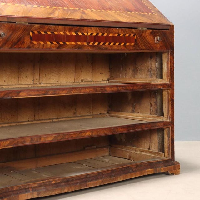 Antique Flap Cabinet in Wood, Italy, 18th Century For Sale - Image 15 of 16