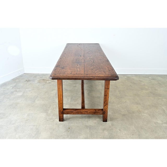 French Provincial French 19th Century Solid Oak Farm Table For Sale - Image 3 of 16