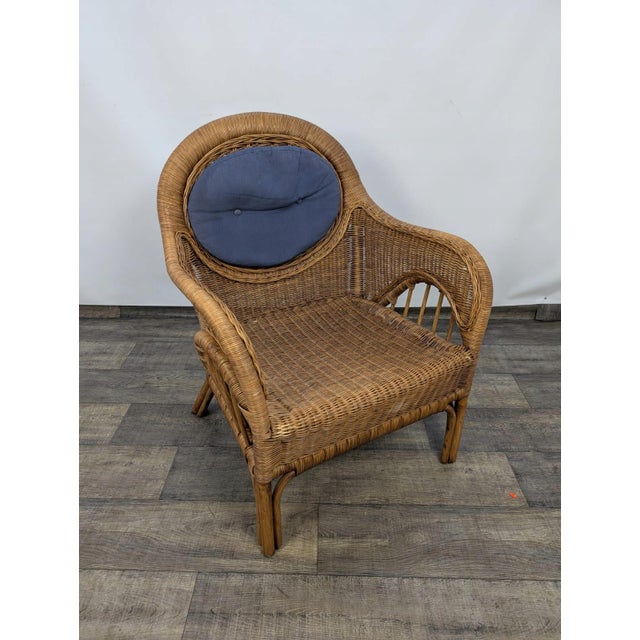 Brown Rattan Armchair from Masch, 1970s For Sale - Image 8 of 8