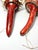 Red Pair of Dried Maasai Gourd Cowrie Shell Musical Shaker Percussion Instrument African Decor For Sale - Image 8 of 8