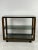 Cart in Wood and Glass Smoke with Wheels, Italy, 1980s For Sale - Image 10 of 10