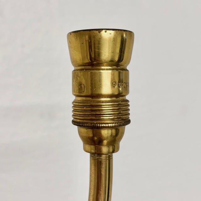 Vintage Wall Lamps in Brass with Leafs from Bröderna Malmströms Metallvarufabrik, 1950s, Set of 2 For Sale - Image 10 of 11