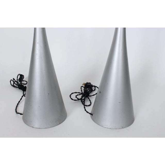 Silver Pascal Mourgue for Ligne-Roset Cast Aluminum Reading Floor Lamps, 1980's - A Pair For Sale - Image 8 of 12