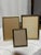 Metal Trio Vintage Brass Table Top Photo Frames For Sale - Image 7 of 8
