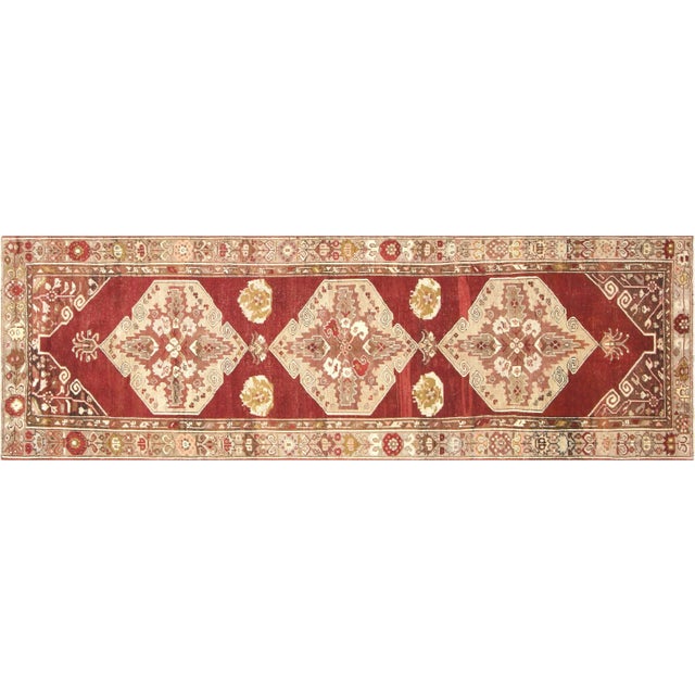 Textile 1960s Turkish Oushak Runner For Sale - Image 7 of 7