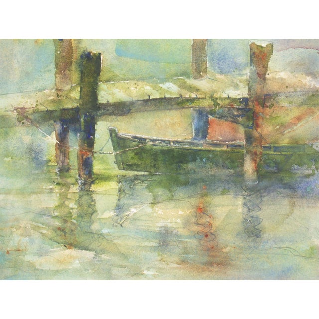 Modern Watercolor Painting of a Boat by Bill Abell For Sale - Image 3 of 7