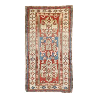 Late 19th Century Antique Zabihi Collection Bordjalou Kazak Rug - 3'8" x 7' For Sale