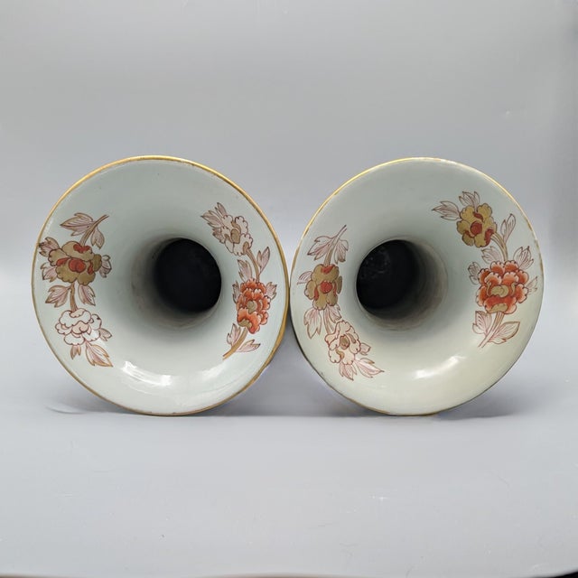 Pair of Japanese Edo Period Ko-Imari Trumpet Vases For Sale - Image 10 of 11