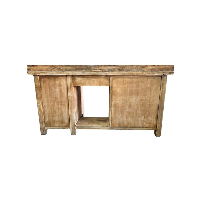 Imbued with the charm of a bygone era, this French Antique Wooden Desk from the early 20th century exudes timeless...