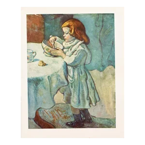 1952 After Pablo Picasso "Le Gourmet", Period Full-Color Print