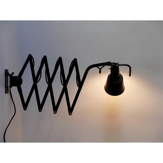 Vintage Bauhaus Adjustable Scissor Wall Lamp by Wilhelm Bäder, 1930s For Sale - Image 10 of 18