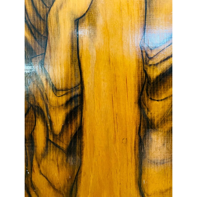 1970s “Thinking Man” Wood Mural (Vintage) For Sale In Los Angeles - Image 6 of 6