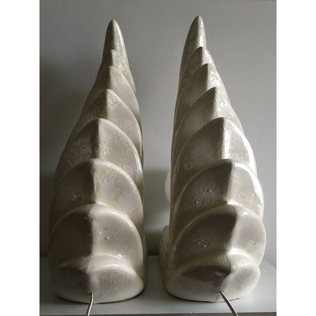 1970s Mid Century Art Deco Wave Table LampsA Pair Chairish