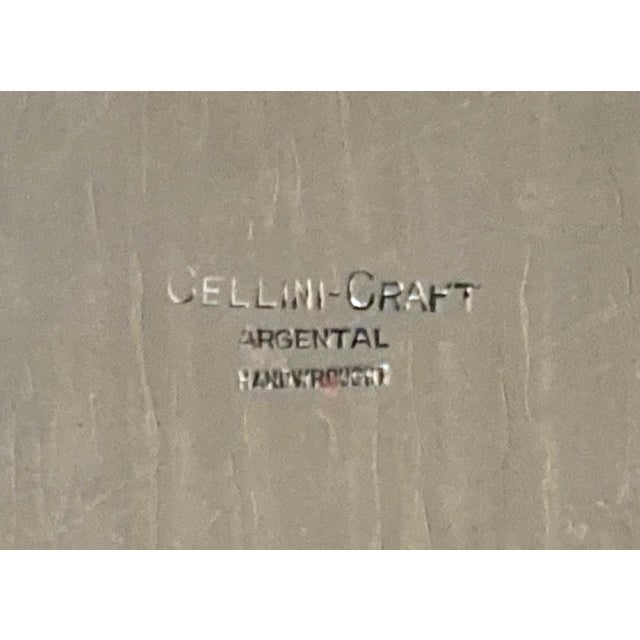 Metal 1920s Fine Art Deco Aluminum Hand-Wrought Vegetable Dish by Cellini-Craft For Sale - Image 7 of 8